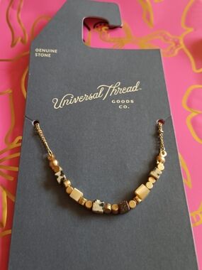 UNIVERSAL THREAD GENUINE STONE NECKLACE